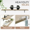 thumbnail image 5 of Kaboon 55inch Floating Shelves for Wall 10" D x 55" W Set of 2, Oak, 5 of 6