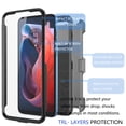 thumbnail image 2 of For Motorola Moto G Play 4G 2024 Case, Takfox Heavy Duty Rugged Defender Full Body Protection Phone Case Cover with Swivel Belt Clip Holster & Built in Screen Protector - Black, 2 of 7