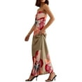 thumbnail image 4 of Rdhnmea Women Strapless Tube Dress Summer Floral Print Backless Party Dress, 4 of 6
