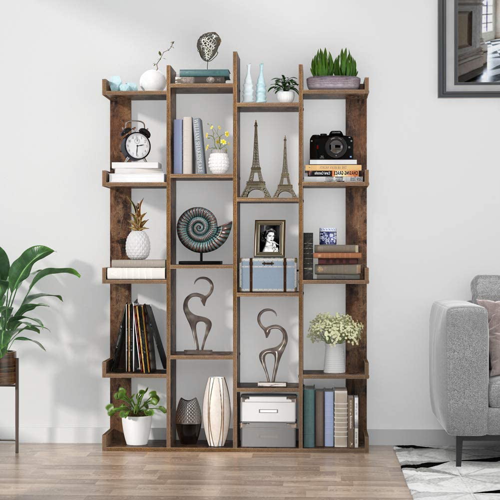 Details about   Storage Cabinet Black Bookcase Bookshelf Wall Living Room Wood Steel Display 