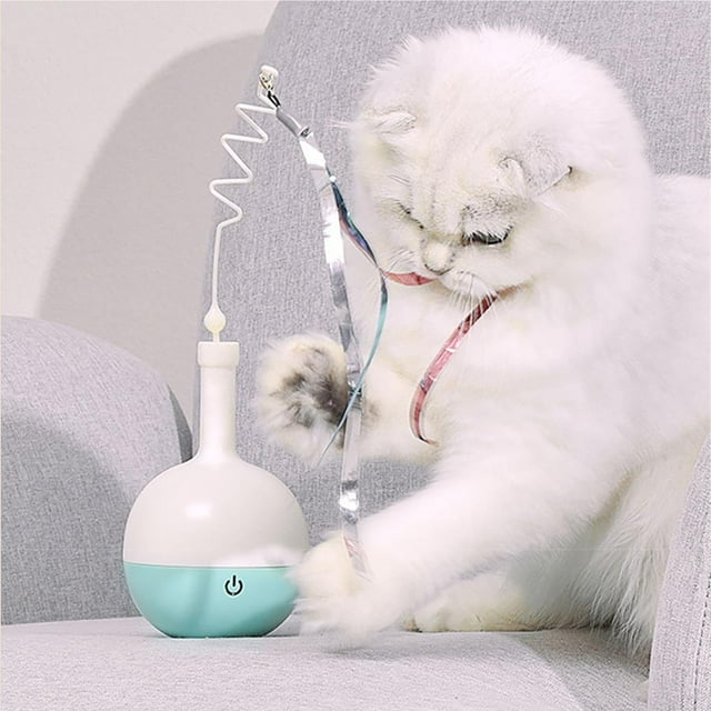 Distributeur de Nourriture Électrique pour Chat, Jouet Distributeur de Nourriture pour Chat