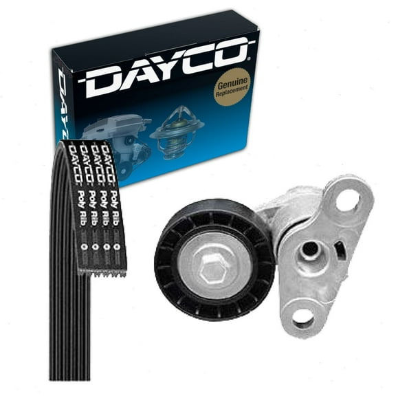 Dayco AC Tensioner Serpentine Belt Drive Component Kit compatible with GMC Sierra 1500 4.8L 5.3L 6.0L 6.2L V8 1999-2008