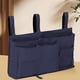 thumbnail image 5 of Organizador de cabecera con 8 bolsillos para colgar revistas, dispositivo para cama, organizador de sofá, tela Oxford para , dormitorio, teléfon Azul oscuro Cola Carrito de noche, 5 of 7