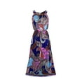 thumbnail image 1 of Peach Couture Bohemian Paisley Print Scoop Neckline Summer Halter Maxi Dress, 1 of 10