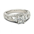 thumbnail image 2 of Bow Jewel 1.57 Ct VVS1/D Oval Cut Lab Created Diamond Retro Era Vintage Ring - Vintage Jewelry - 14K White Gold Plated Ring - Early Engagement Wedding Milgrain Ring for Women's - Christmas Gift, 2 of 10