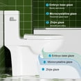 thumbnail image 4 of One Piece Elongated Toilet with Siphonic Side Press Single Flush,Soft Closing Seat,1.28 GPF,White, 4 of 8