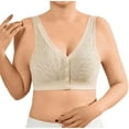 thumbnail image 2 of Censtreet Cotton Bra for Seniors, Front Snap Closure Bras, Front Snaps Breathable Bras for Older Women, 2 of 9