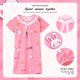 thumbnail image 1 of Disney Frozen Elsa Winnie vestido de dormir pijamas de verano de manga corta para bebé falda de encaje dibujos animados ropa de casa Onesie Kids8 altura 95-105cm Gao Jinjia LED, 1 of 2