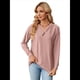 thumbnail image 2 of Blusas de Larga con Cuello en V para Mujer, Blusas Casuales Tipo Jersey, Blusas Holgadas y Elegantes, Blusas Tipo Túnica para Otoño. Rosa L, 2 of 10