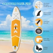 Naipo 120x30x6 Inflatable Paddle Board Stand Up Paddle Board SUP Board Ultra-Light (17LBS) For Summer Surfing, Orange