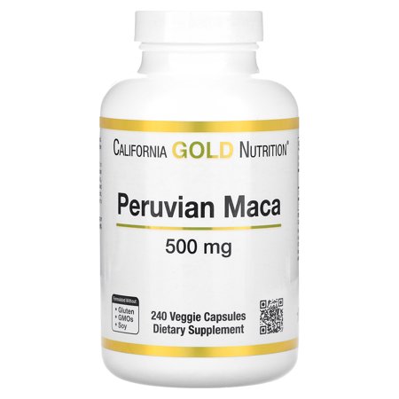 Organic Peruvian Maca Root  Lepidium meyenii  Non GMO  500 mg  240 Veggie Caps