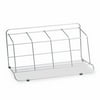 Fellowes Four-Section Wire Catalog Rack, Metal, 16.5 x 10 x 8, Silver