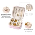 thumbnail image 3 of Casegrace Marble - Patterned Mini Travel Jewelry Box for Women Girl, PU Leather Gift Display Jewellery Storage Case, Organizer for Earrings, Rings, Necklaces, 3 of 5
