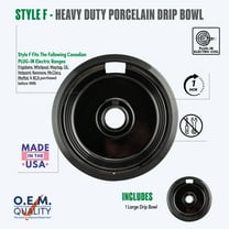 Range Kleen P110 Style F One Large Heavy Duty Black Porcelain Drip Bowl