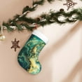 thumbnail image 7 of Rateoe Turquoise Golden Swirl Print Christmas Stockings,18 Inch Large Christmas Stockings Decoration Ornaments for Holiday Home Fireplace Indoors, 7 of 7