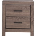 thumbnail image 5 of JERFIT Modern Oak Finish 4-Piece King Bedroom Set with Slatted Headboard, Dresser, Mirror & Nightstands, 5 of 10