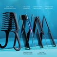 thumbnail image 6 of KISS Colors & Care Dual Sided Detangling Comb, Metal Bristles & Wide Tooth Wig Comb, Black, 6 of 9