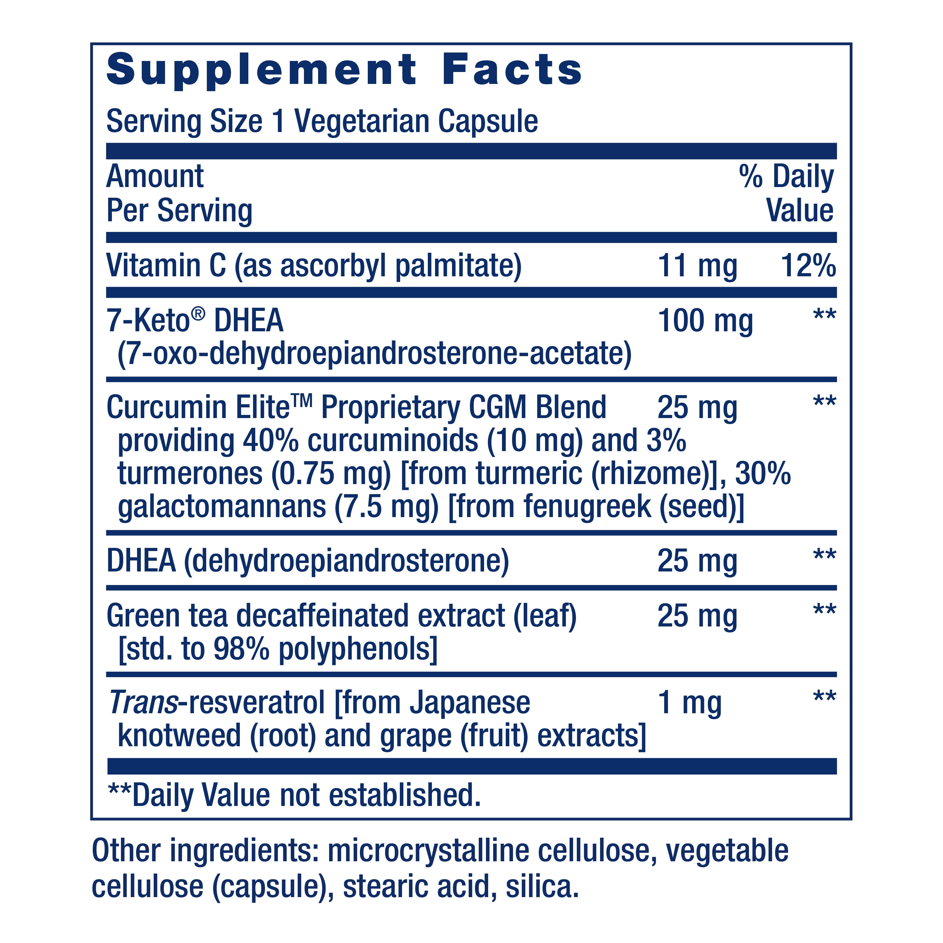 Life Extension DHEA Complete, with 7-Keto® DHEA, promotes optimal hormone levels & weight management, gluten free, non-GMO, vegetarian, 60 capsules