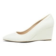 thumbnail image 2 of DREAM PAIRS Women’s Wedge Heels – Closed Toe Pointed Pumps for Dress, Wedding, and Bridal Occasions, 2 of 6