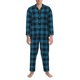 thumbnail image 3 of Balery Blue Black Plaid Pijama para Hombre de Dos Piezas con Manga Larga, Conjunto de Dormir y Descanso Suave con Bolsillos-Medium, 3 of 7