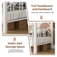 thumbnail image 5 of Twin Over Twin Bunk Bed, Floor Bed Bottom Bunk, Heavy Duty Metal Low Bunkbed with Metal Slats Ladder High Safety Full-Length Guardrail for Adults, Noise Free, No Box Spring Required, 5 of 7