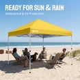 thumbnail image 2 of CROWN SHADES 8x8 Pop Up Canopy with One Push Setup Easy Outdoor Sun Shade for Events Parties Camping Yellow, 2 of 7