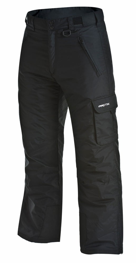 Large Arctix Men's Insulated Cargo Snowsports Snow Pants Black 