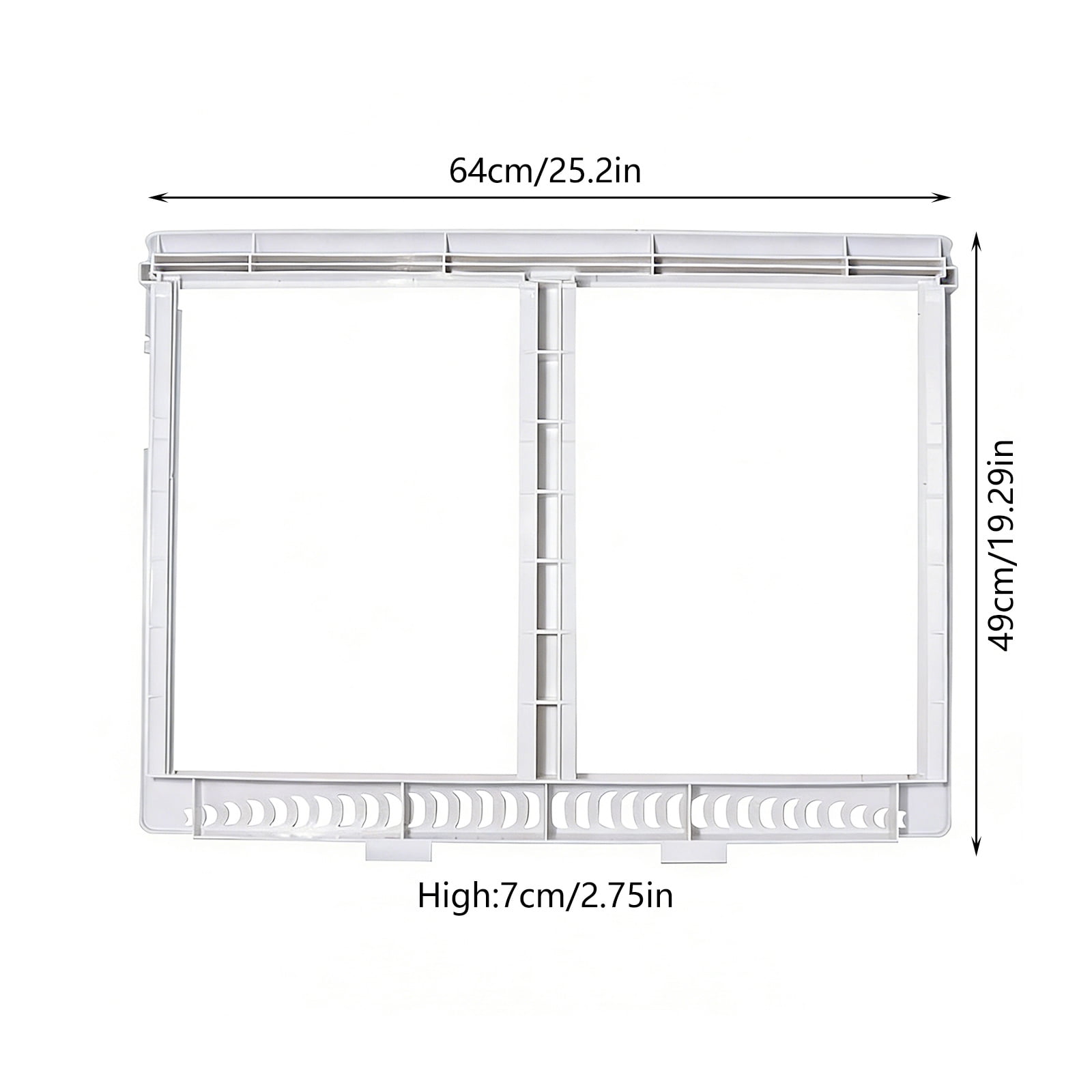 1 Piece Replacement Refrigerator Drawer Cover Frame Part 123456789 for Model Compatibility Enhanced Storage