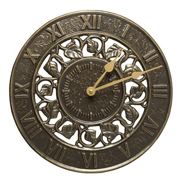 Whitehall Products 01834 Horloge Silhouette Lierre - Bronze Français