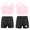 Pink&Black, variant on TiaoBug Kids Girls 2 Piece Dance Sport Outfits Gymnastics Dancewear Cami Crop Top with Booty Shorts Set Lavender&Black 10