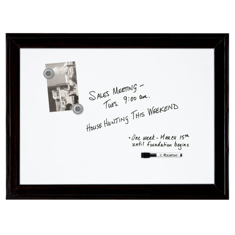 Home Decor Magnetic Dry Erase Board, 23 x 17, White Surface, Black Wood Frame Home Decor Magnetic Dry Erase Board, 23 x 17, White Surface, Black Wood Frame