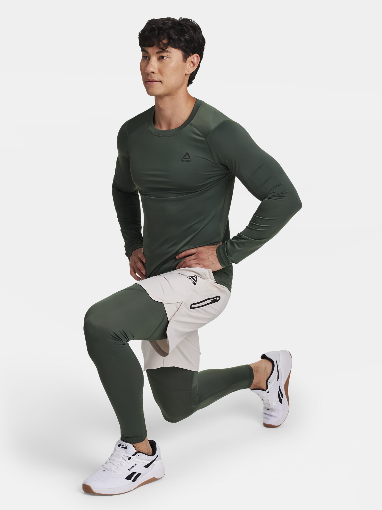 Reebok Men's and Big Men's Kinetic Compression Leggings, Sizes XS-5XL