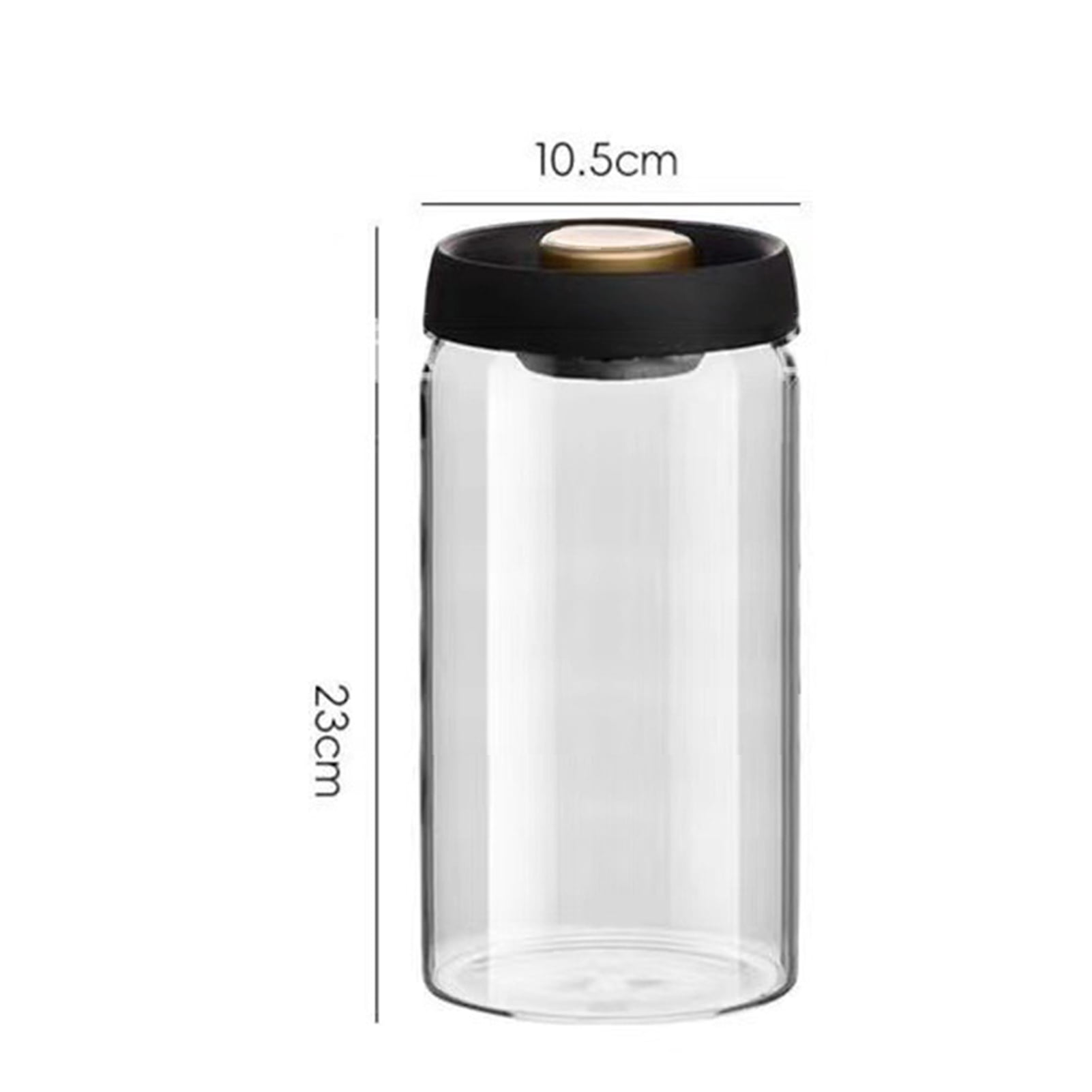 Homelife Vacuum Sealed Jar for Coffee Beans Airtight Food Storage Container Clear Glass Jars for Home Moisture-Proof Air Extraction Tank