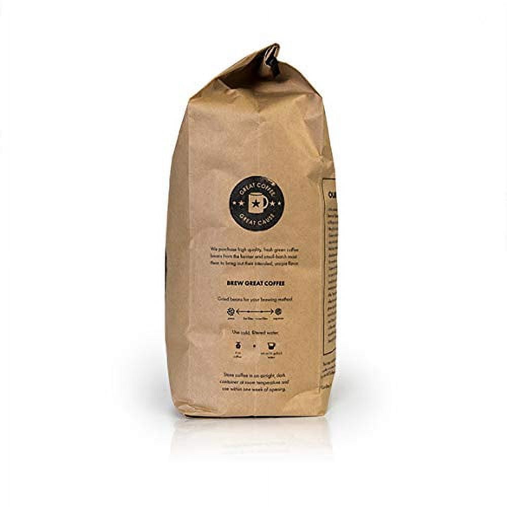 5lb Fair Trade Organic Nicaraguan Whole Bean Dark Roast Coffee, 100% Arabica Specialty Coffee, 80 ounces, 5 pounds, Bulk Coffee