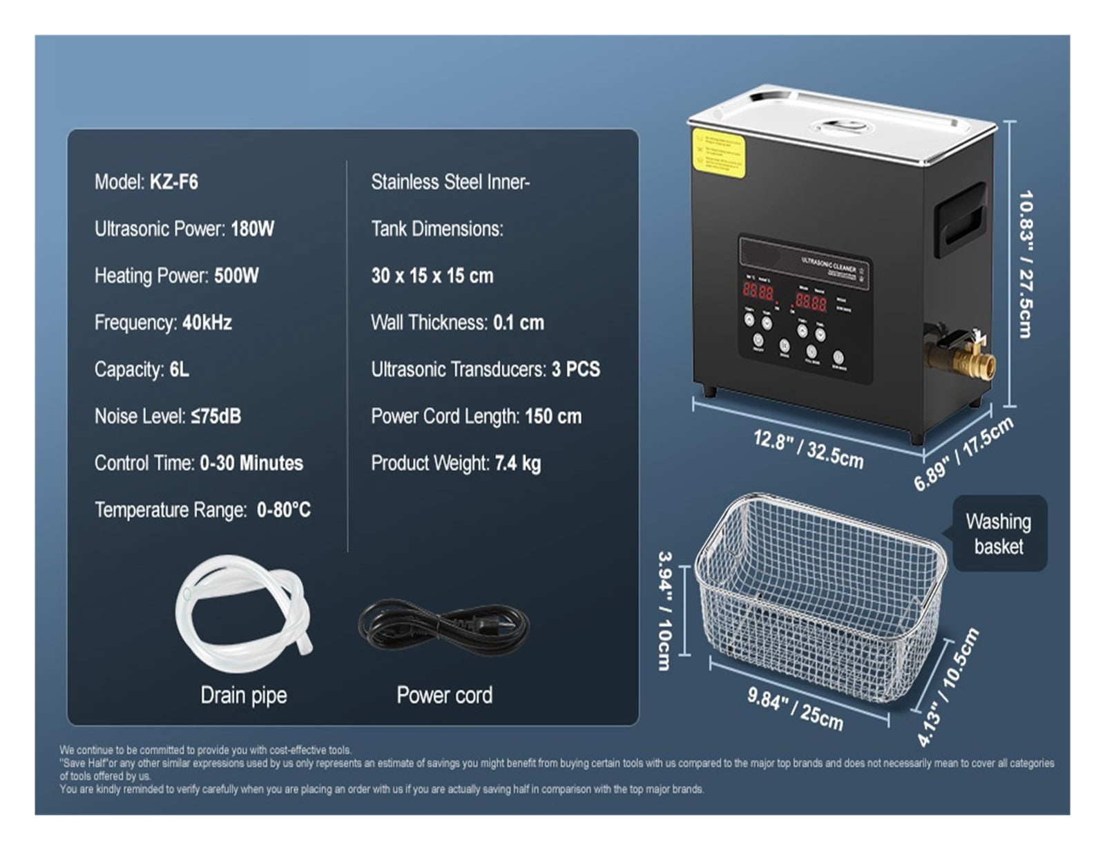 2-30L Ultrasonic Cleaner Digital Ultrasound Cleaning Machine with Upgraded Degassing and Gentle Mode for Jewelry Glasses