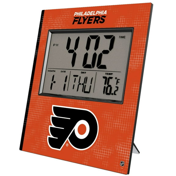 Keyscaper Philadelphia Flyers Cross Hatch Digital Desk Clock