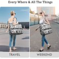 thumbnail image 5 of 22 Inch Oversized Travel Bag Lightweight Canvas Weekender Duffel with Multi Pockets, Slogan Print, 5 of 5
