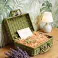 thumbnail image 6 of Vintage Wicker Picnic Basket with Handle, Decorative Handwoven Storage Basket with Handle, Aesthetic Easter Gift Box & Picnic Hamper, Retro Photography Prop for Professional Home Decor(Pink), 6 of 8