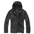 thumbnail image 2 of WREESH Men's Upf Sun Protection Hoodie Jacket Zip-Up Lightweight Sports Hooded Outwear Top for Hiking Outdoor Black, 2 of 6