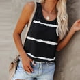 thumbnail image 3 of aidice Tank Tops for Women Sleeveless Racer Back Round Neck Loose Comfy Casual Striped Summer Tops, 3 of 5