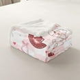 thumbnail image 5 of Cowgirl Hats Bed Blanket,Pink Bowknots Sweet Cherry Starry Flannel Blanket for Room Decor,Princess Style Pink White Plaids Patchwork Fleece Blanket for Kids Sofa Dorm Decor,Throw 50"x60", 5 of 6