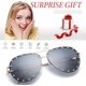 thumbnail image 2 of Ubiuo Studded Sunglasses For Women Fashion Studded Aviator Sunglasses Metal Frame Uv 400, 2 of 4