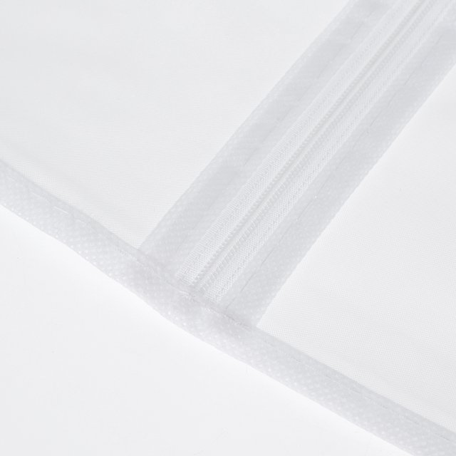 Fundas para ropa Fundas para ropa colgantes de polietileno transpirables a prueba de polvo Tridimensionales translúcidas con cremallera completa para almacenamiento en el armario (60 * 50 * 90 CM) Muyoka Hogar