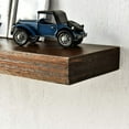 thumbnail image 4 of WELLAND Colin Rustic Wooden Floating Shelf Wall Mounted Shelves Display, 24"W x 10"D x 2.75"H, Walnut, 4 of 7