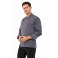 thumbnail image 3 of MONK ITALY Men's Multi-Color 3/4 Sleeve Single Breasted Chef Coat, SIZE (XS-6XL), 3 of 7