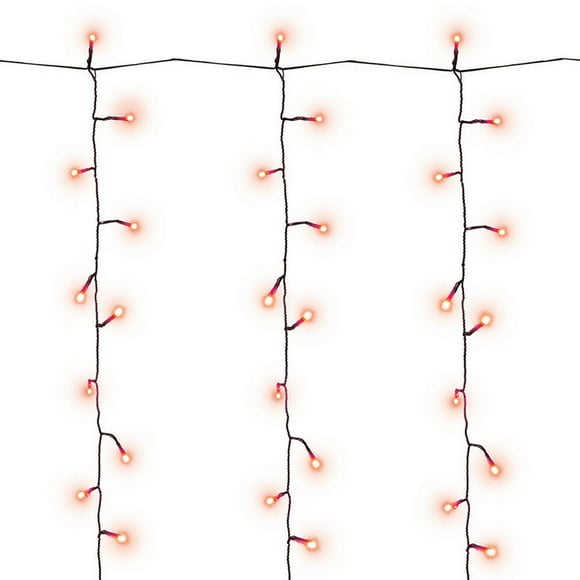 Way to Celebrate Halloween 150-Count Battery Operated Orange LED Garland Wire Lights, with 8 Lighting Functions