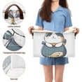 thumbnail image 5 of Yayeee Foldable Storage Basket for Shelves with Handles Waterproof Cloth Bins, Blue Cute Cat, 5 of 7