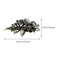 thumbnail image 2 of Vintage Negro Rosa Flor Estilo Rhinestone Clip de pelo Retro Horquilla Accesorios para el cabello para mujeres niñas, 2 of 5