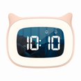 thumbnail image 1 of Rosa resealarmklocka, bärbar LCD-digitalklocka med temperatur, 12/24H, snooze-funktion, bakgrundsbelysning och batteridriven för resor, sovrum, 1 of 5