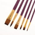 thumbnail image 3 of 6x Pinceles de , Pinceles para Acrílico, Acuarela, Maquillaje, Pintura, Suministros de Dibujo Púrpura perfecl Cepillo de pintura de nylon, 3 of 6